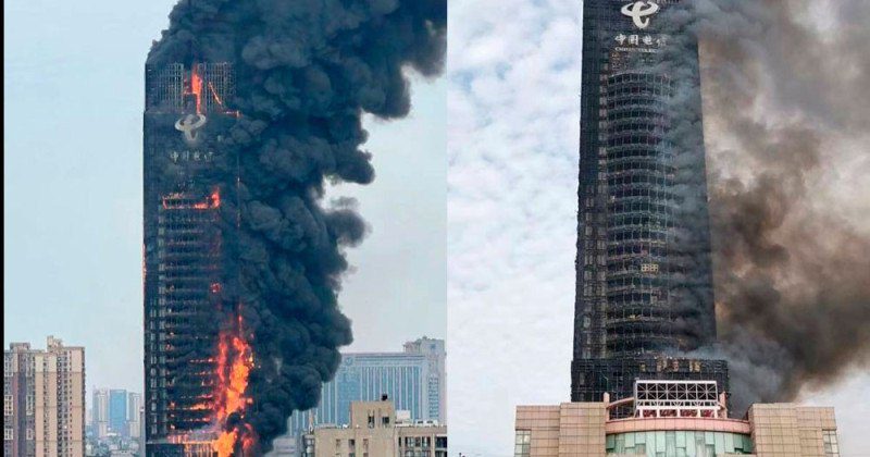 В Китае через 20 минут сгорел небоскреб: сотни жертв (видео) ➤ Prozoro.net.ua