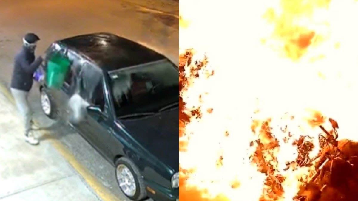 Un hombre intentó prender fuego a un coche, pero acabó quemándose ➤ Главное.net