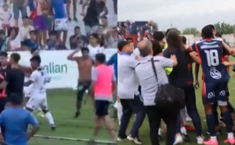 Video: Jugadores y aficionados terminan a golpes tras una derrota ➤ Infotime.co