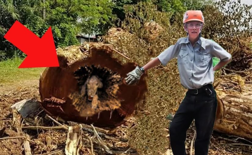 Unhöflicher Nachbar ignoriert Warnung und fällt seinen Baum – und findet das darin! ➤ Infotime.co Unhöflicher Nachbar ignoriert Warnung und fällt seinen Baum – und findet das darin! ➤ Infotime.co