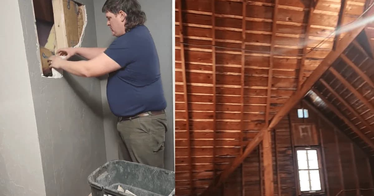 Супруги приобрели старый дом и случайно обнаружили скрытый этаж (видео) ➤ Главное.net