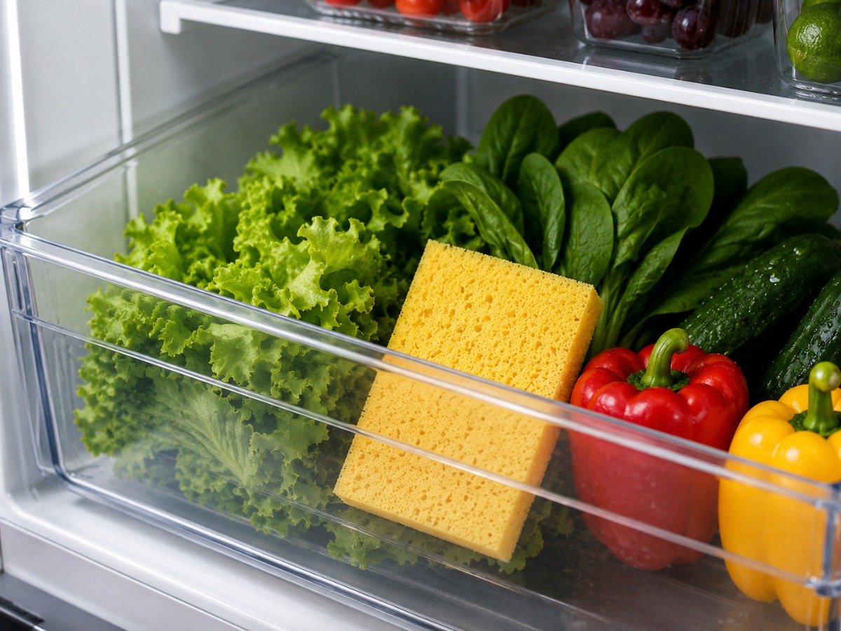 Warum man einen Schwamm in den Kühlschrank legt: Ein einfacher Lifehack für länger frische Lebensmittel