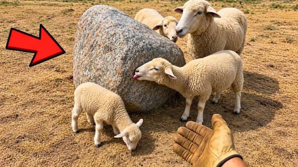 Die Schafe eines Farmers leckten ständig an einem Felsbrocken … Sie werden nicht glauben, was sich darunter befand … ➤ Infotime.co