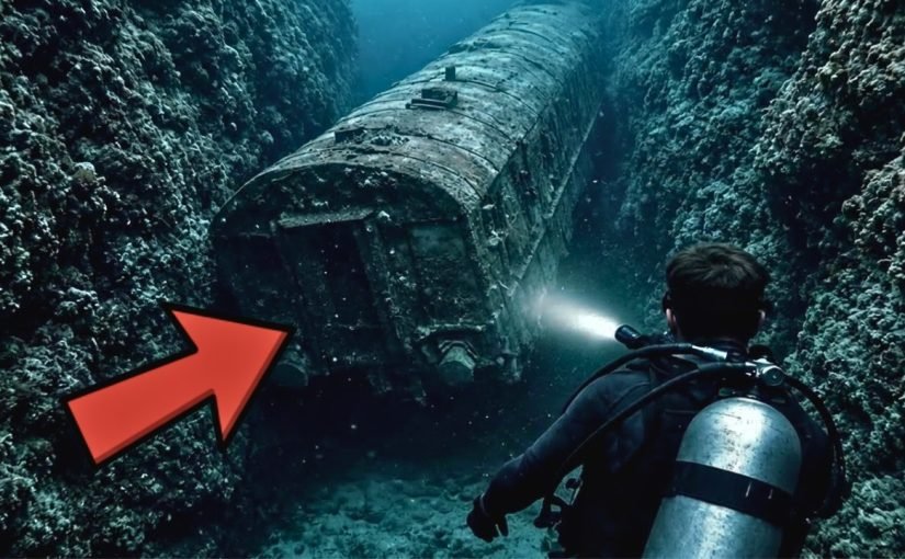 Ein Taucher entdeckt einen Zug, der in einer Korallenschlucht feststeckt … er schneidet die Türen auf und ruft das Militär ➤ Infotime.co