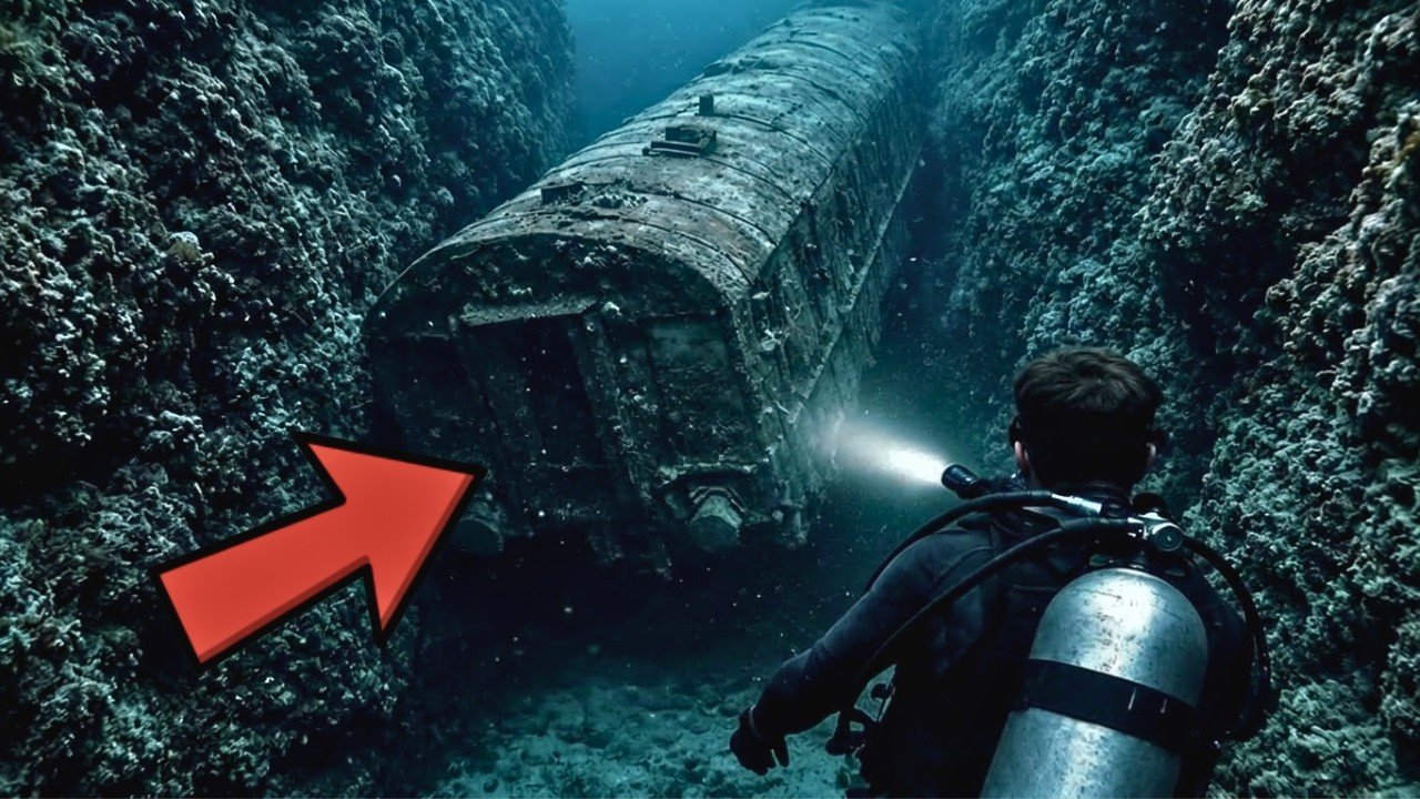 Ein Taucher entdeckt einen Zug, der in einer Korallenschlucht feststeckt … er schneidet die Türen auf und ruft das Militär ➤ Infotime.co