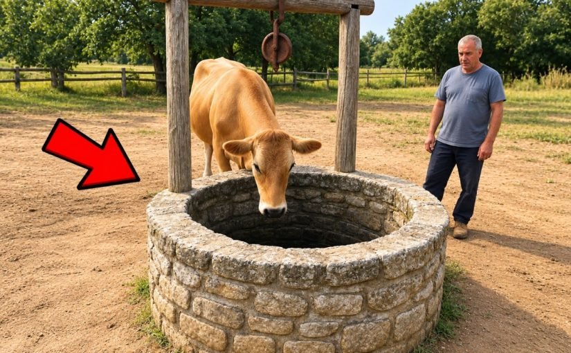 Die Kuh des Farmers starrte ständig in den Brunnen – sein Bauchgefühl sagte ihm, er solle der Sache auf den Grund gehen … ➤ Infotime.co