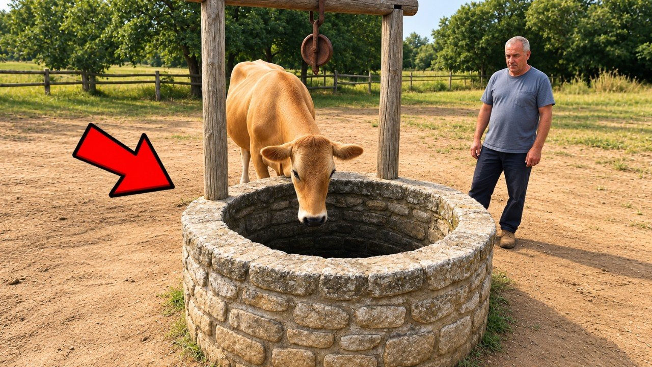 Die Kuh des Farmers starrte ständig in den Brunnen – sein Bauchgefühl sagte ihm, er solle der Sache auf den Grund gehen … ➤ Infotime.co